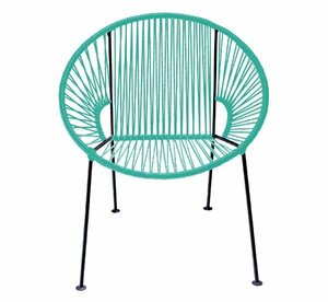 Teal PVC Cord Chair rental Austin, TX