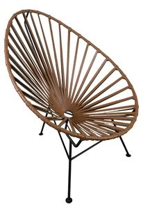 Brown Leather Woven Chair rental Austin, TX