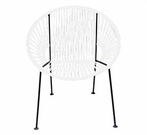 White PVC Cord Chair rental Austin, TX