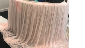 Voile - Blush - 108" x 52" - (Table Skirt) rental San Antonio, TX