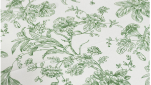 Polyester - Sage Floral Patterned - 90x156 rental San Antonio, TX
