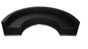 Modular Black Leather Executive Half Circle Gro... rental San Antonio, TX