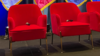 Red/Gold Accent Chair rental in San Antonio, TX