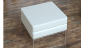 White Chrome - Ottoman w/ Chrome Bar rental San Antonio, TX