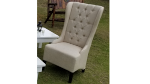 Vintage - Natural Linen Chair rental San Antonio, TX