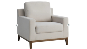 Natural Linen Club Chair rental San Antonio, TX