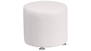 White Modern Modular - 18" Round Ottoman rental San Antonio, TX