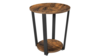 Rustic Wood Metal End Table (Round) rental in San Antonio, TX
