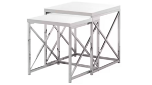Modern Nesting End table - 2 Pieces - White & C... rental in San Antonio, TX