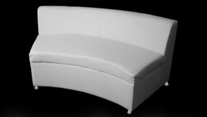 Serpentine Smooth - Curved Sofa (with Back) rental San Antonio, TX