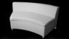 Serpentine Smooth - Curved Sofa (with Back) rental in San Antonio, TX