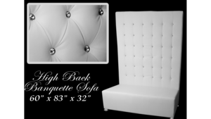 Tufted - Ultra High Back Modern Sofa w/ Crystal... rental San Antonio, TX