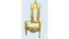 Throne Chair - Gold w/ White Leather - Lion Head rental in San Antonio, TX