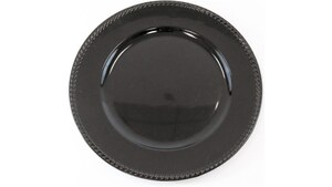 Black Braided Acrylic Charger 13" rental Austin, TX