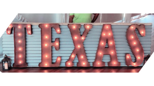 Texas Marquee Letter Sign - with Metal Backing rental San Antonio, TX