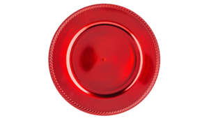 Red Braided Acrylic Charger 13" rental Austin, TX