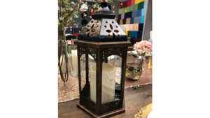 Rustic Lantern - LARGE - Includes Electric Candle rental San Antonio, TX