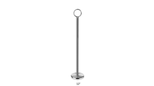 Ring-Clip Table Number Holder - Silver - 12" rental San Antonio, TX