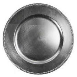 Silver Acrylic Charger Plate 13" rental Austin, TX
