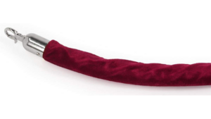 Stanchion Rope - Dark Red w/ Chrome -5' rental San Antonio, TX