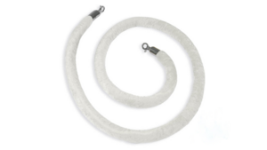 Stanchion Rope - White w/ Chrome -5' rental San Antonio, TX