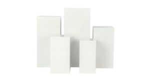 White Display Pedestal - Square Top - Metal - 5... rental San Antonio, TX