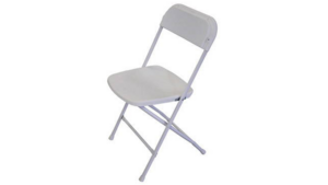 Chair - White plastic - Indoors - New or like new rental Mid-Michigan-Lansing, MI