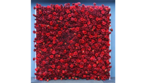 Red and Burgundy Flower Wall rental in Atlanta, GA