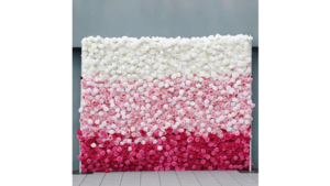 Pink and White Flower Wall rental Atlanta, GA