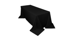 Black Rectangular Tablecloth rental Atlanta, GA