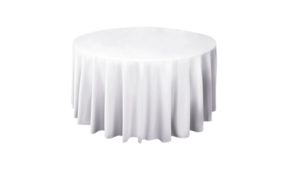 120" White Round Tablecloth rental Atlanta, GA
