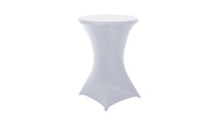 White Spandex Cocktail Table Cover rental Atlanta, GA