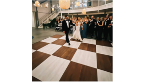 Dark Maple & White Oak Checkered Dance Floor 12... rental Atlanta, GA