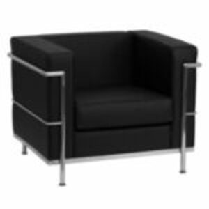 Black leather arm chair rental Dallas-Ft. Worth, TX