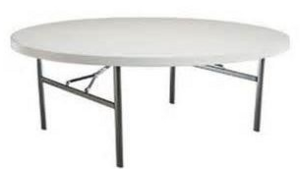 60" Round White Table rental Minneapolis-St. Paul, MN