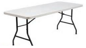 8 Foot White Plastic Table rental Minneapolis-St. Paul, MN