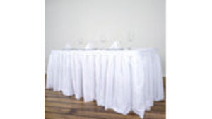 17' White Table Skirting rental Minneapolis-St. Paul, MN