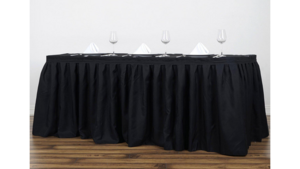 21' Black Table Skirting rental Minneapolis-St. Paul, MN