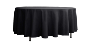 108" Round Black Table Linen rental Minneapolis-St. Paul, MN