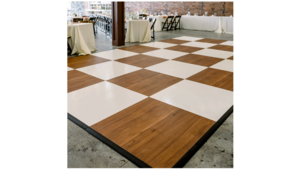 Dark Maple & Slate White Dance Floor 12' x 12' rental Atlanta, GA