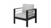 Hampton's Black Frame Chair - Light Grey Cushion rental in New York, NY