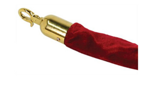 Burgundy Velour Rope 6' Gold Hook rental New York, NY