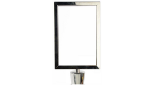Chrome Stanchion Double Sided Frame rental New York, NY
