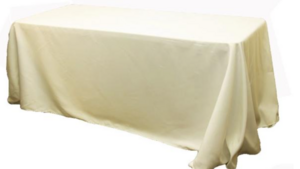 90"x132" Rectangle Poly - Ivory rental Phoenix, AZ