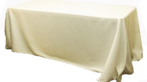 90"x156" Rectangle Poly - Ivory rental Phoenix, AZ