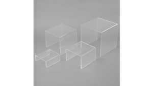 Clear Acrylic Riser 8" x 8" x 8" riser rental New York, NY