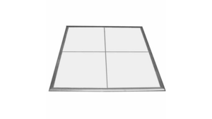 White Dance Floor 4' x 4' - Silver Edging rental New York, NY