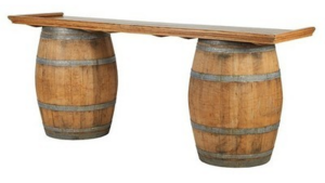 Wine Barrel Bar 8' (Add Two Antique Wine Barrels) rental New York, NY
