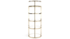 Grand Round Polished Gold Bar Back - White Shelves rental in New York, NY