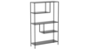 Metal Display Four Tier - Black With Black Shelves rental in New York, NY